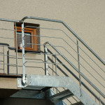 Ocelové schodiště + zábradlí žárový zinek RD Vepříkov