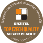 Ocenění 2. stupně Top Czech Quality na soutěžním kongresu NPMF (nejlepší podnikatel, manažer, firma 