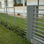 RD Chotěboř - plot systém GRENZ + lankový systém nerez, ocel (žárový zinek), prášková barva
