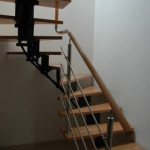 RD Chotěboř - ocelové schodiště svařované, povrchová úprava prášková barva, zábradlí nerez